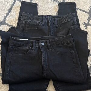 Bundle of 2 pairs of black universal jeggings high rise size 8 tall or 29 tall